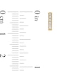Thumbnail Image 2 of 0.09 CT. T.W. Diamond Bar Six Stone Stud Earrings in 14K Gold