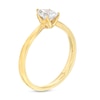 Thumbnail Image 3 of Trouvaille Collection 0.50 CT. DeBeers®-Graded Pear-Shaped Diamond Solitaire Engagement Ring in 18K Gold (F/SI2)