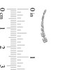 Thumbnail Image 2 of 0.13 CT. T.W. Journey Diamond Curved Crawler Earrings in 14K White Gold