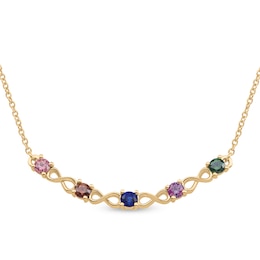 Mother's Infinity Gemstone Necklace (3-5 Stones)