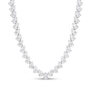 Pear-Shaped White Lab-Created Sapphire Tennis Necklace in Sterling Silver