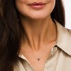 Thumbnail Image 2 of Blue Sapphire Mini Cross Necklace in 10K Gold
