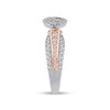 1.16 CT. T.W. Diamond Frame Split Shank Engagement Ring in 14K Two-Tone Gold