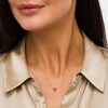 Thumbnail Image 2 of Ruby Mini Cross Necklace in 10K Gold