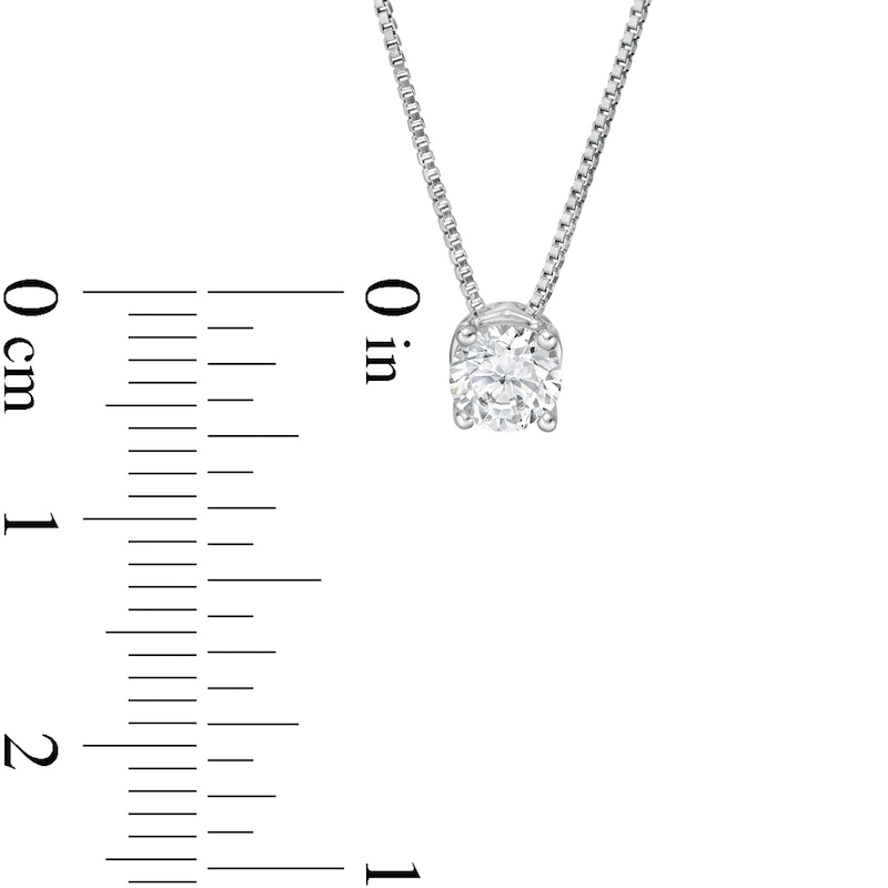 Main Image 3 of 0.50 CT. Certified Lab-Grown Diamond Solitaire Pendant in 14K White Gold (F/SI2)