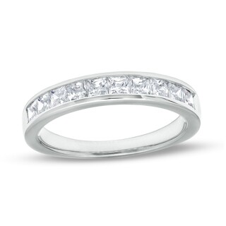 CT. T.W. Princess-Cut Diamond Ten Stone Anniversary Band in 14K White Gold