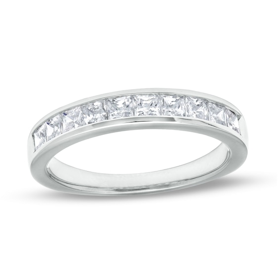 CT. T.W. Princess-Cut Diamond Ten Stone Anniversary Band in 14K White Gold