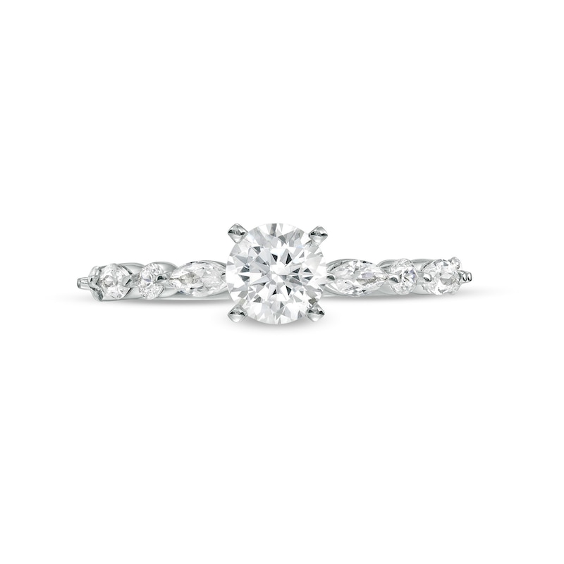 0.95 CT. T.W. GIA-Graded Diamond Engagement Ring in 14K White Gold (F/SI2)