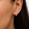 Thumbnail Image 1 of Cultured Freshwater Pearl Mini Cross Stud Earrings in 10K Gold