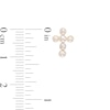 Freshwater Cultured Pearl Mini Cross Stud Earrings in 10K Gold
