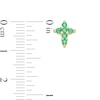 Thumbnail Image 2 of Emerald Mini Cross Stud Earrings in 10K Gold