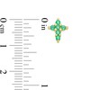 Thumbnail Image 3 of Emerald Mini Cross Stud Earrings in 10K Gold