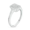 Thumbnail Image 3 of 0.15 CT. T.W. Multi-Diamond Octagonal Frame Promise Ring in Sterling Silver