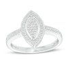 Thumbnail Image 0 of 0.15 CT. T.W. Marquise-Shaped Multi-Diamond Frame Promise Ring in Sterling Silver