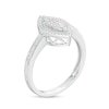 0.15 CT. T.W. Marquise-Shaped Multi-Diamond Frame Promise Ring in Sterling Silver