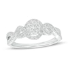 Thumbnail Image 0 of 0.25 CT. T.W. Multi-Diamond Twist Shank Promise Ring in Sterling Silver