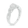 Thumbnail Image 2 of 0.25 CT. T.W. Multi-Diamond Twist Shank Promise Ring in Sterling Silver
