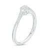 Thumbnail Image 2 of 0.15 CT. T.W. Heart-Shaped Multi-Diamond Dainty Promise Ring in Sterling Silver