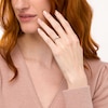 Thumbnail Image 2 of 0.15 CT. T.W. Heart-Shaped Multi-Diamond Twist Shank Promise Ring in Sterling Silver