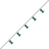 Thumbnail Image 2 of Emerald-Cut Lab-Created Emerald Five Stone Dangle Station Anklet in Sterling Silver – 10"