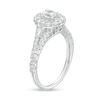 Thumbnail Image 2 of 1.00 CT. T.W. Oval Diamond Frame Split Shank Engagement Ring in 14K White Gold (I/I2)
