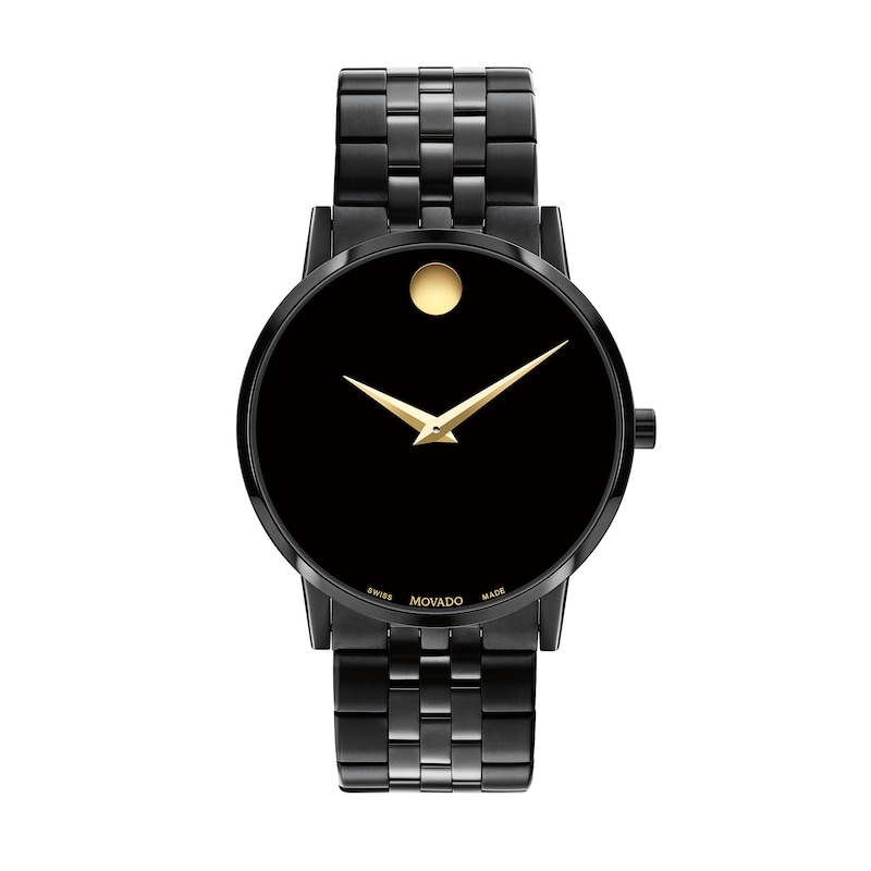 Men's Movado Museum® Classic Black PVD Watch with Black Dial (Model: 0607626)|Peoples Jewellers
