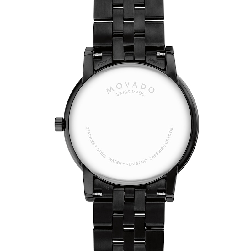 Men's Movado Museum® Classic Black PVD Watch with Black Dial (Model: 0607626)
