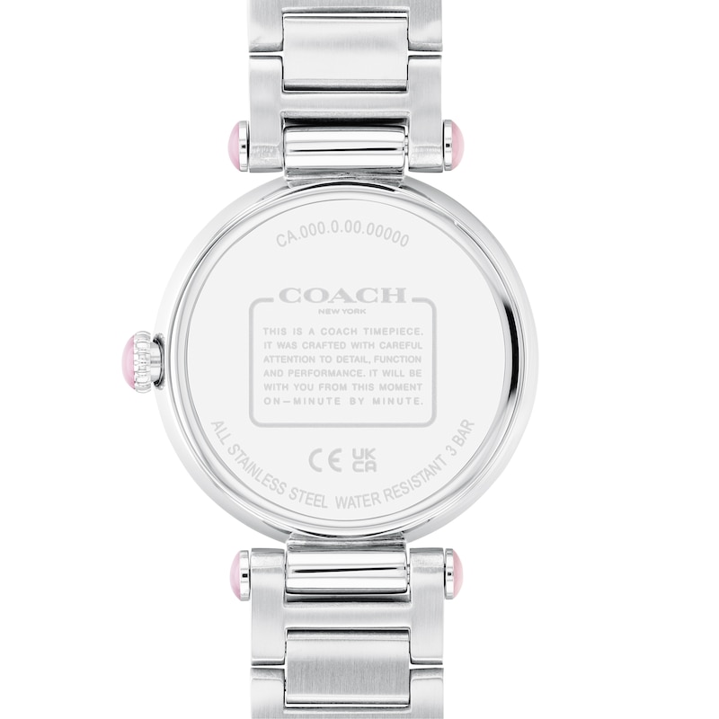 Ladies' Coach Cary Crystal Accent Watch with Mother-of-Pearl Dial and Shooting Star Bolo Bracelet Set (Model: 14000075)