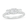 Thumbnail Image 0 of 1.00 CT. T.W. Certified Canadian Diamond Three Stone Engagement Ring in 14K White Gold (I/I2)