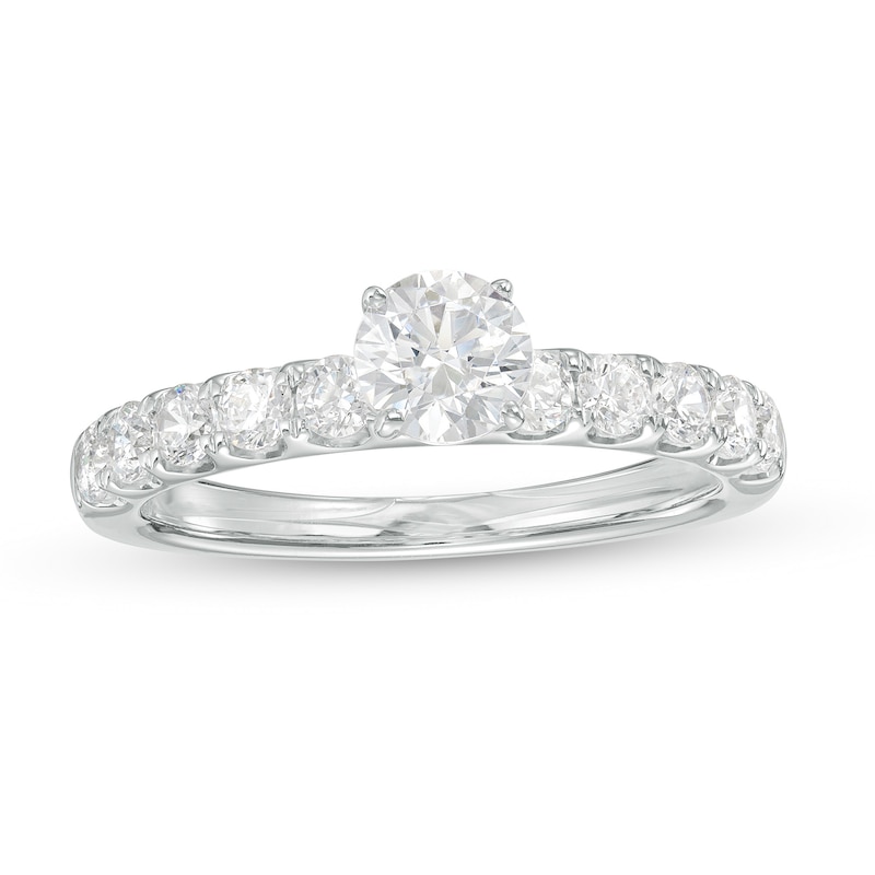 1.00 CT. T.W. GIA-Graded Diamond Engagement Ring in 14K White Gold (F/SI2)