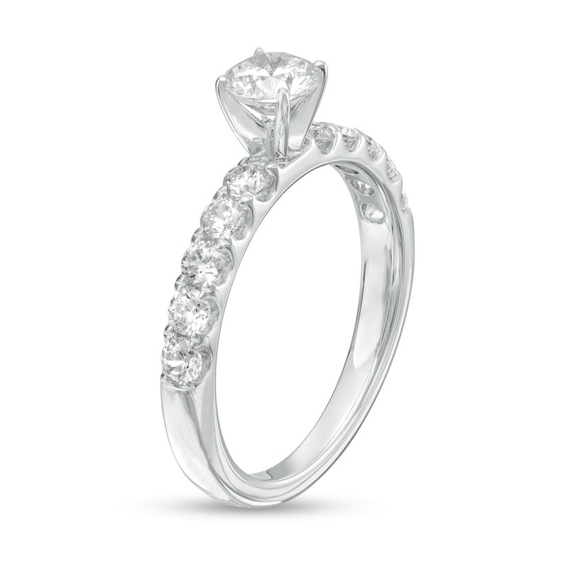 1.00 CT. T.W. GIA-Graded Diamond Engagement Ring in 14K White Gold (F/SI2)
