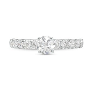 1.00 CT. T.W. GIA-Graded Diamond Engagement Ring in 14K White Gold (F/SI2)