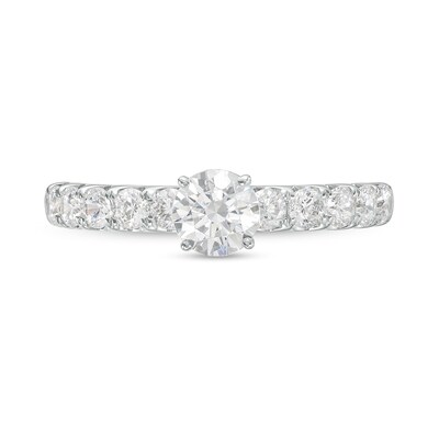 1.00 CT. T.W. GIA-Graded Diamond Engagement Ring in 14K White Gold (F/SI2)
