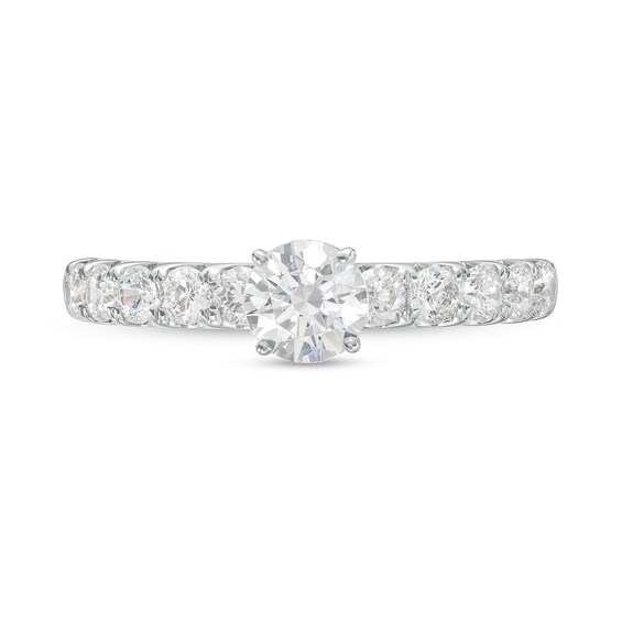 1.00 CT. T.W. GIA-Graded Diamond Engagement Ring in 14K White Gold (F/SI2)