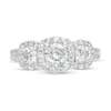 Thumbnail Image 4 of 1.50 CT. T.W. Canadian Certified Diamond Cushion-Shaped Frame Split Shank Engagement Ring in 14K White Gold (I/I2)