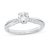 Thumbnail Image 0 of Kleinfeld® 1.00 CT. T.W. Diamond Twist Shank Engagement Ring in 14K White Gold (I/I1)