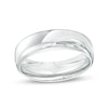 Thumbnail Image 0 of Men's 6.5mm Euro Comfort-Fit Wedding Band in 14K White Gold