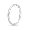 Thumbnail Image 3 of 2.0mm Low Dome Comfort-Fit Wedding Band in 10K White Gold
