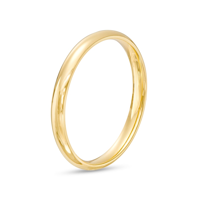 2.0mm Low Dome Comfort-Fit Wedding Band in 10K Gold