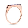 Thumbnail Image 1 of Blue Sapphire Bar Ring in 10K Rose Gold - Size 7