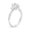 Thumbnail Image 2 of 1.00 CT. T.W. Princess-Cut Diamond Past Present Future® Engagement Ring in 14K White Gold (I/I2)