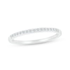 3.0mm Pink and White Lab-Created Sapphire Alternating "MOM" Triple Row Band in Sterling Silver
