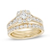 Thumbnail Image 0 of 2.00 CT. T.W. Certified Canadian Diamond Cushion-Shaped Frame Bridal Set in 14K Gold (I/I2)