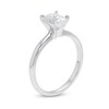 Thumbnail Image 2 of 1.00 CT. Certified Oval Diamond Solitaire Engagement Ring in 14K White Gold (I/I2)