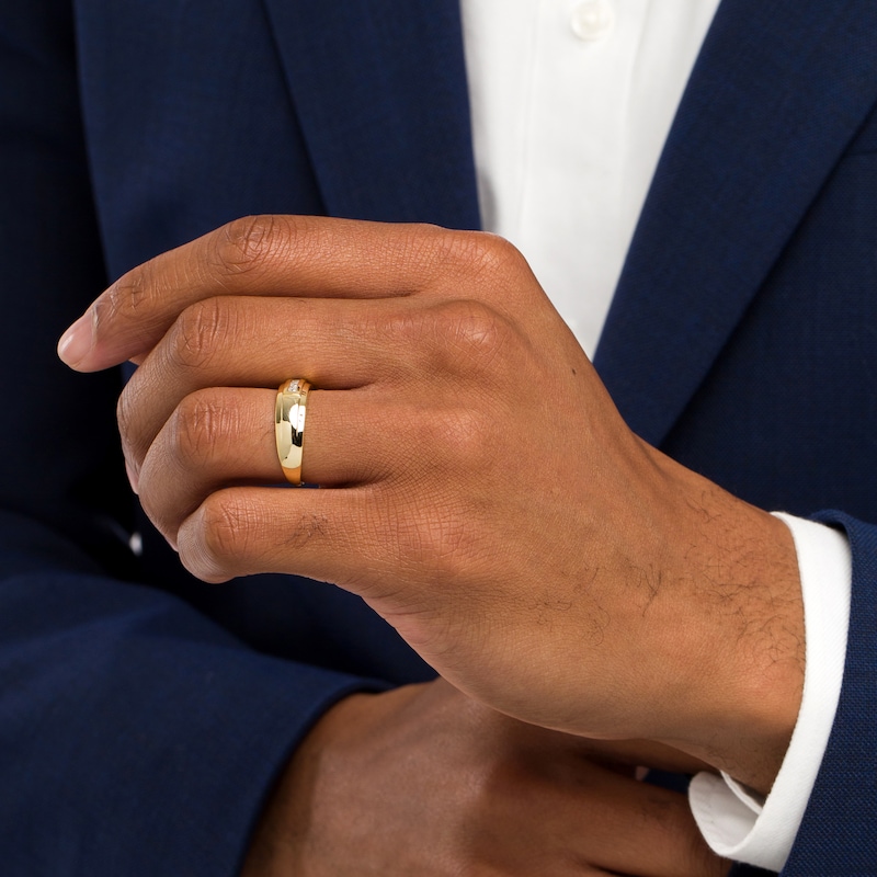 Main Image 2 of 0.23 CT. T.W. Diamond Five Stone Wedding Band in 10K Gold