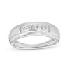 Thumbnail Image 0 of Men's 0.23 CT. T.W. Square-Cut Diamond Five Stone Wedding Band in 10K White Gold