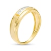 Thumbnail Image 2 of Men's 0.23 CT. T.W. Square-Cut Diamond Five Stone Wedding Band in 10K Gold