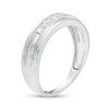 Thumbnail Image 2 of Men's 0.18 CT. T.W. Diamond Nine Stone Vintage-Style Wedding Band in 10K White Gold