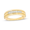 Thumbnail Image 1 of Men's 0.18 CT. T.W. Diamond Nine Stone Vintage-Style Wedding Band in 10K Gold