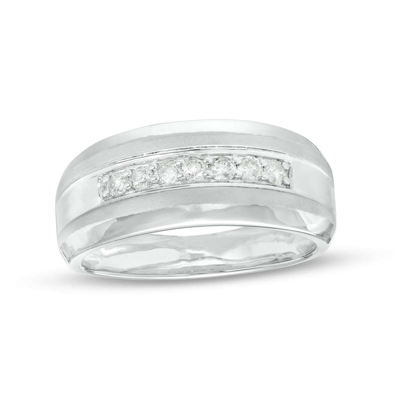 Men's 0.29 CT. T.W. Diamond Seven Stone Wedding Band in 10K Gold|Peoples Jewellers